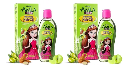 Aceite Capilar Dabur Amla Kids Natural, 200 Ml, Paquete De 2