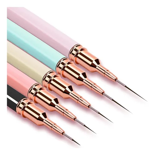 Jassins Set 5 Brochas Liner Nail Art 7-25 Mm