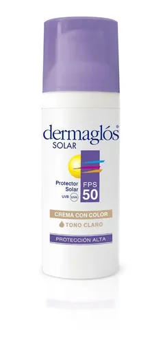 Protector Solar Facial Dermaglós Fps50 Tono Claro Crema X50g