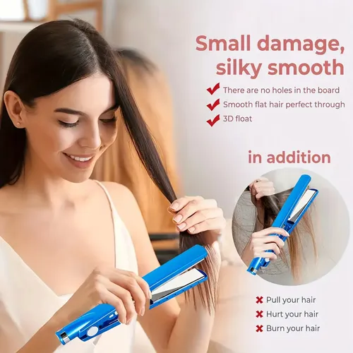 Prancha De Cabelo 2 Em 1, Azul, Aquecimento Rápido