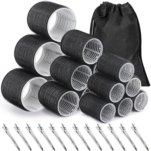 A Rulos De Velcro Para Cabello 30 Pzas Con Clips