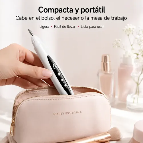 Pulidora De Uñas Eléctrica 2 En 1 Con Lámpara Uv