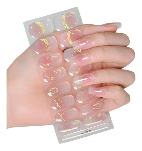 Rw Pegatinas De Uñas De Gel Para Manicura De 16 Dedos