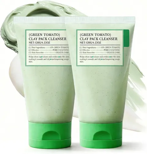Mascarilla De Arcilla De Tomate Verde, 2 Unidades, 120 G