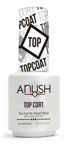 Esmalte Semipermanente Base y Top Coat Anush 15ml Brillante