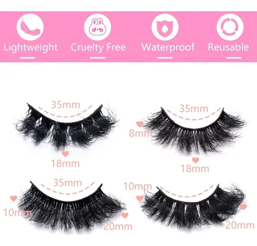 Pestañas Postizas Wikbik 20 Pares D1-fluffy Lashes