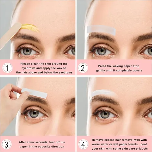 Kit De Cintas De Cera Para Cejas Maitys 200 Piezas 1×6 Cm