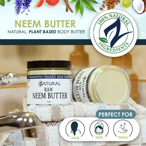 Crema Para La Piel Zatural Manteca Orgánica De Neem Y Aceite