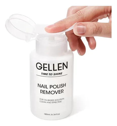 Removedor De Esmalte De Uñas Gellen 180 Ml Sin Acetona