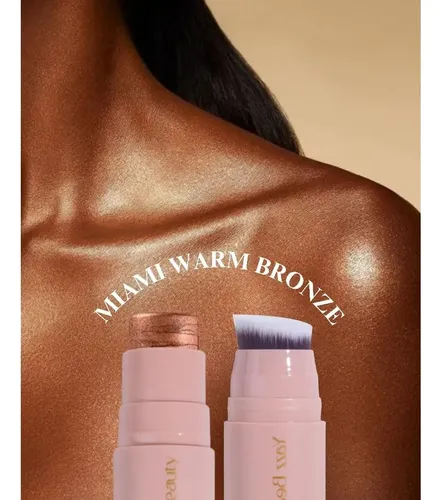 Lápiz Iluminador Con Brocha Yazzbeauty Miami Warm Bronze