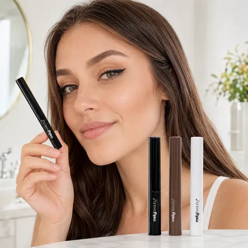 Delineador Liquido Ojos Trazo Preciso Pincel Fino Mely
