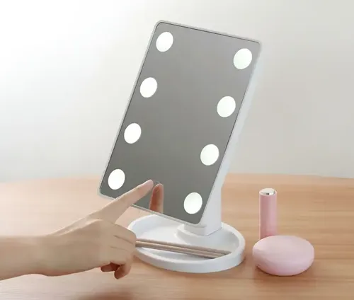 Espejo Maquillaje Pie Profesional Luz Led Aro Luz Miniespejo