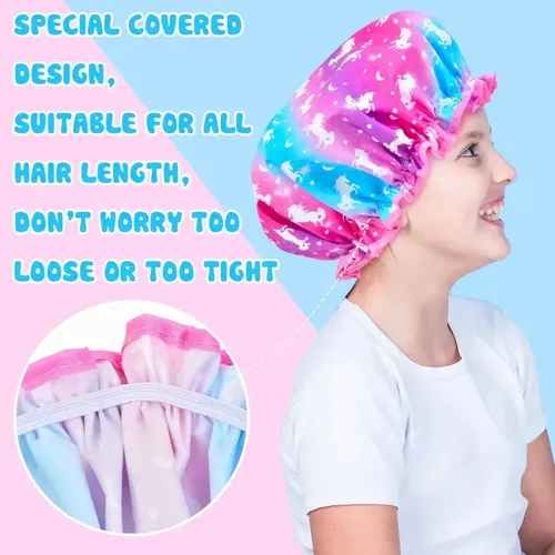 Gorro De Baño Infantil, Paquete De 3, Gorro De Ducha Grande