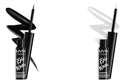 Lápices De Ojos Líquidos Nyx Epic Wear Negro Y Blanco