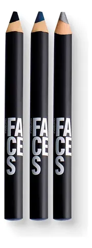 Natura Delineadores Mini Ojos Faces Color Negro Efecto Delineador