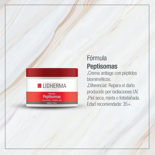 Peptisomas Crema Rejuvenecedora Flacidez Arrugas Lidherma