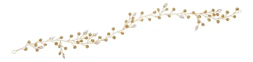 Gold Rhinestone Bridal Hair Vine Classic Simple Wedding