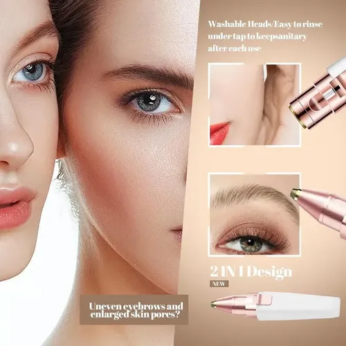 Depilador Removedor Cejas Vello 2 En 1 Usb Cara Mujer