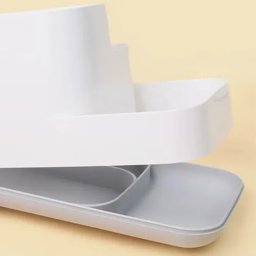 Organizador Escritorio Porta Maquillaje Crema Perfume Blanco