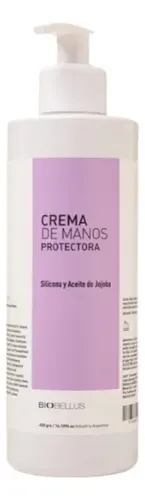 Crema De Manos Biobellus 400ml Sin Fragancia Con Silicona Y Aceite De Jojoba Hidratante Protectora Humectante Piel Seca Rápida Absorción Todo Tipo De Piel Uso Profesional Y Hidratación Diaria