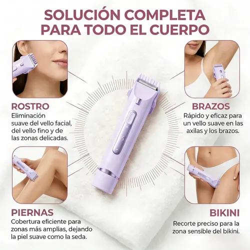 Y Depiladora Eléctrica 2 En 1 Con Doble Cabezal For Cara Y