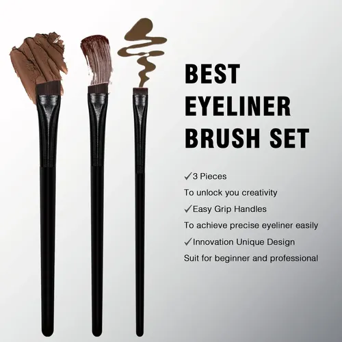 Set De Brochas De Maquillaje Banidy, Delineador De Ojos, Bro