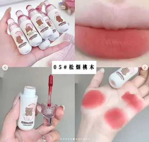 Gege Bear Labial Mate Terciopelo Milk Velvet Botellita
