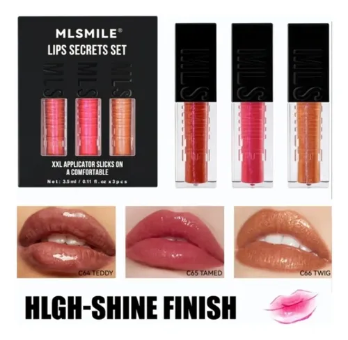 Mlsmile Lips Secrets Set De 3 Brillos Labiales Holograficos