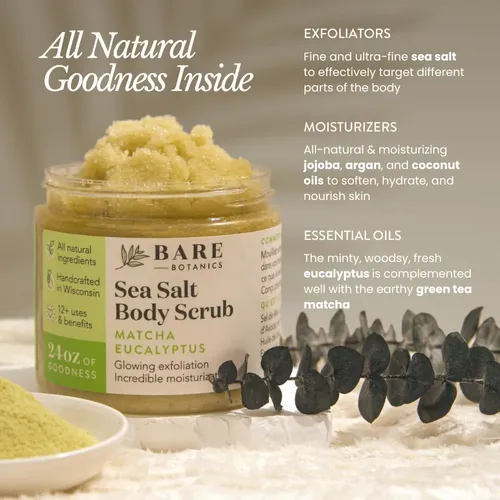 Exfoliante Corporal Bare Botanics Matcha Eucalyptus 710ml