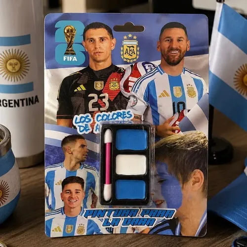 Maquillaje Artistico Pintura Para Cara Argentina Con Pincel