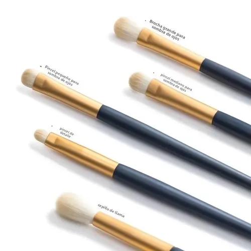 Set De Pinceles De Maquillaje Suaves Portable Para Ojos