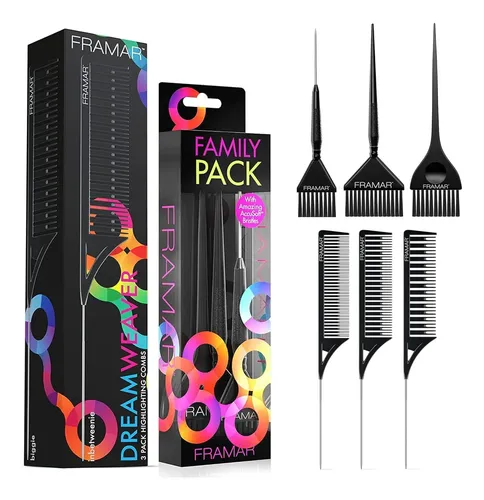 Set De Brochas Para Teñir El Cabello Framar, Peine Iluminado