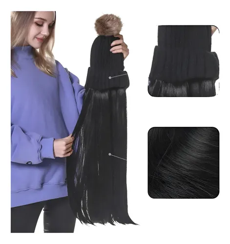 Peluca Gorro Pelugorra Invierno Extensión Super Larga Hw10