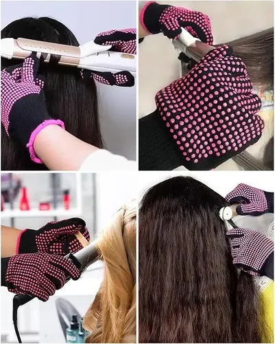 2 Guantes Profesionales Resistentes Al Calor Para Peinar El=