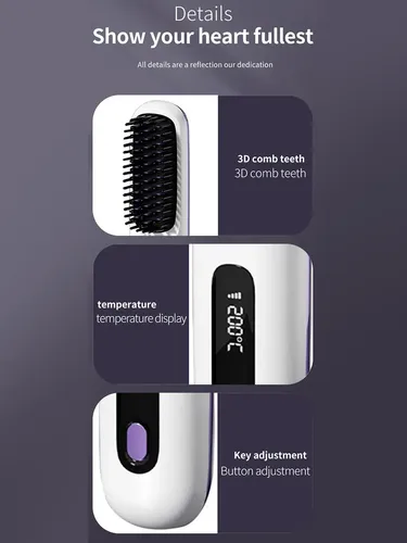 Plancha De Pelo Portátil Inalámbrica Usb Quick Heat 30s .