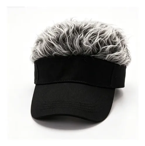 Gorra Visera Con Pelo Postizo Ajustable Deportiva Unisex Black Un