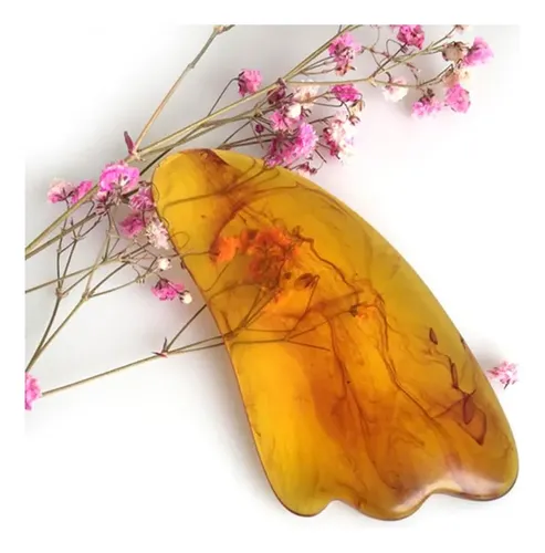 Raspador De Masaje De Resina Natural De Ámbar Para Rostro Y