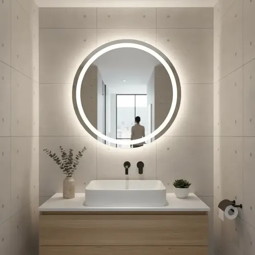 Espejo Con Luz Led Calida Fria O Neutra Touch Dimmer 50 Cm
