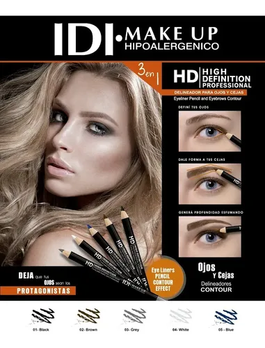 Idi Make Up Lapiz Delineador De Ojos Y Cejas High Definition