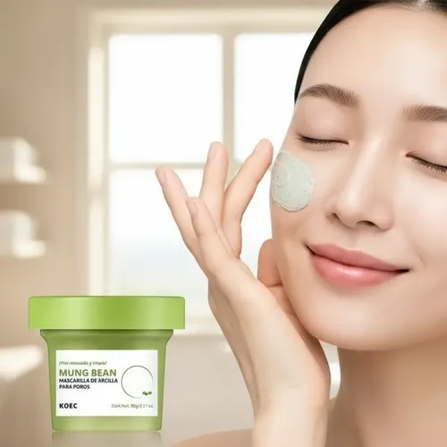 Mascarilla Facial  Arcilla Frijol Mung Limpia Poros 90g Koec Normal A Grasa