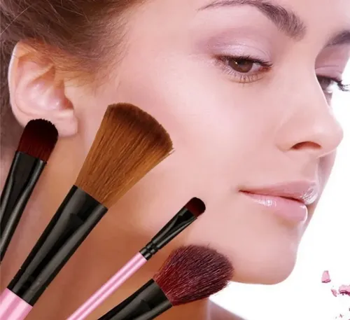 Kit 5 Pinceles Y Brochas Maquillaje. Set Económico.