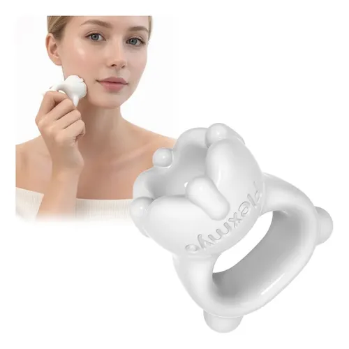 Anillo Gua Sha Cerámico Facial Y Corporal Blanco