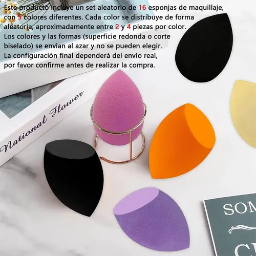 Juego De Esponjas De Maquillaje Multifuncionales De 16
