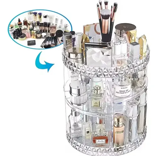 Organizador Maquillaje Cosmeticos 4 Pisos Giratorio Acrílico