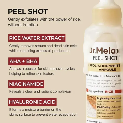Ampolla Exfoliante De Arroz Dr.melaxin Body & Face Peeling S