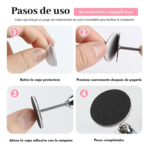 120 Limas Para Uñas Disco Manicure Y Pedicura + 2 /f.
