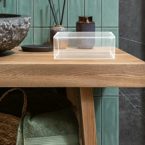 1×lavandería Caja De Acrílico Tapa Secadora Soporte