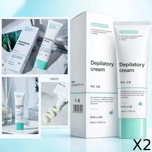 Depilatoria Rapida 60ml Crema X2 Suave Piel Sensible Unisex