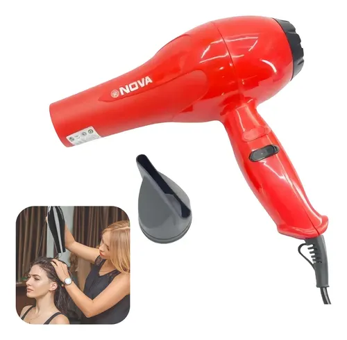 Secador De Pelo Profesional Con 2 Niveles De Calor Color Rojo