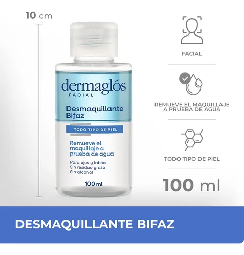 Dermaglós Facial Desmaquillante Bifaz De Ojos Limpiador